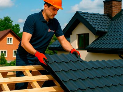 Монтаж кровли из металлочерепицы