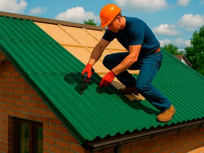 Монтаж кровли из профнастила